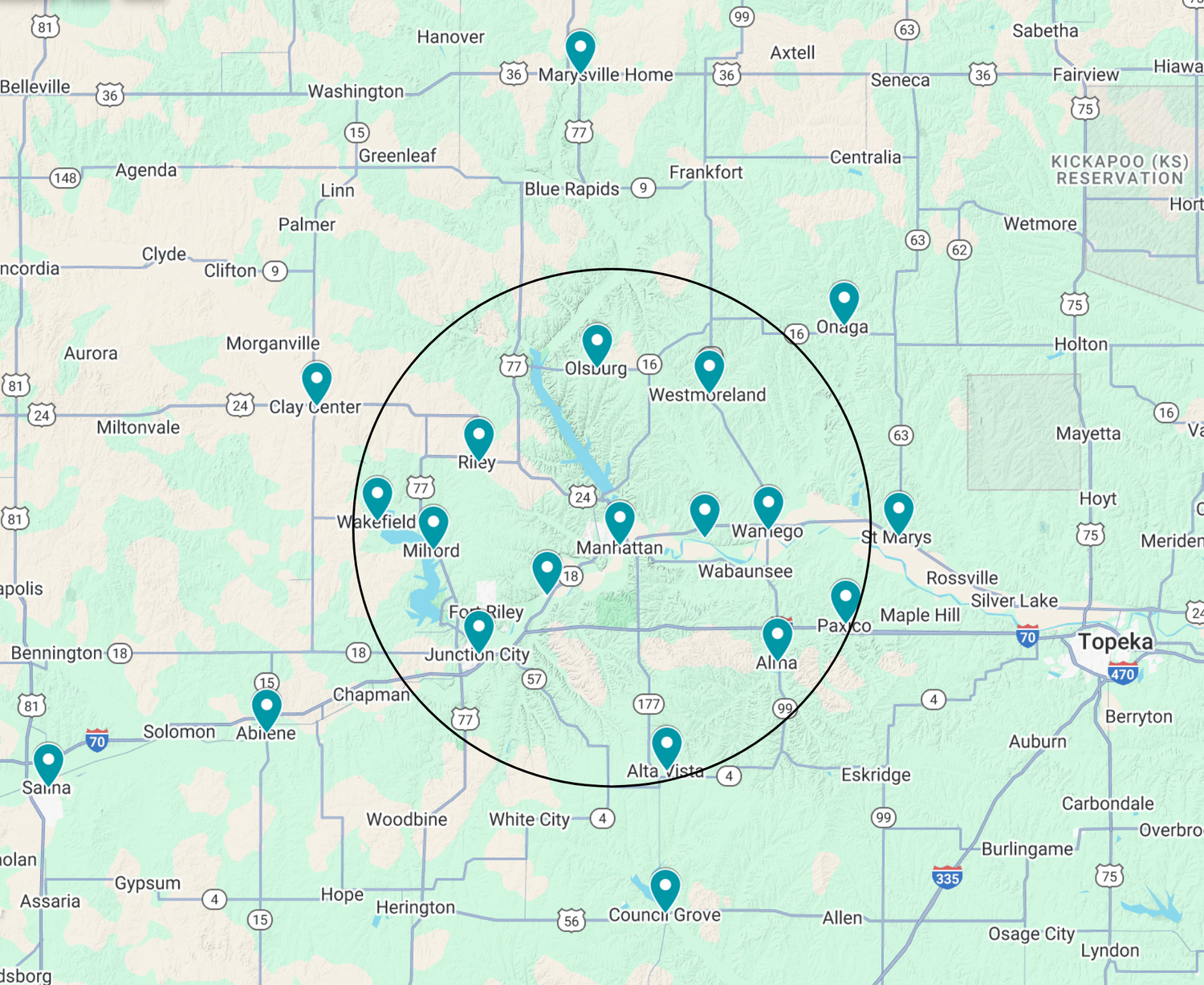 Garage Repair Service Area Manhattan Riley Junction City Wamego KS